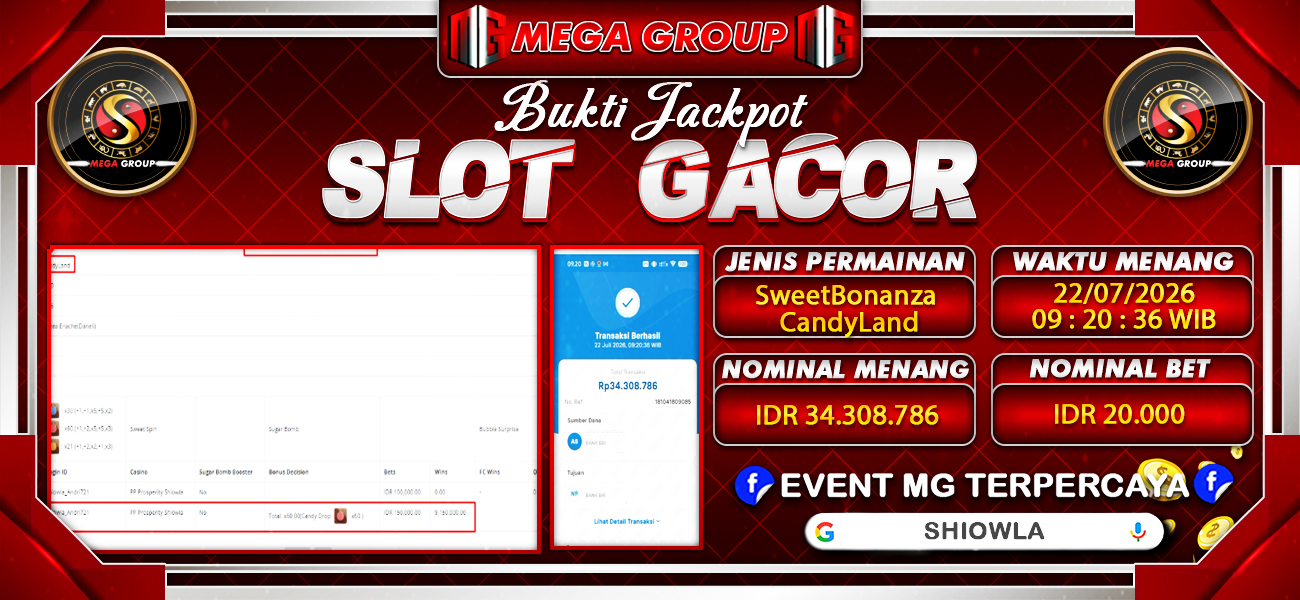 Bukti JP situs Shiowla hari Rabu, 22 Juli 2026