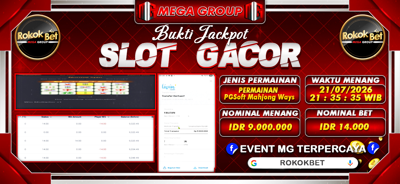 Bukti JP situs Mega4D hari Selasa, 21 Juli 2026