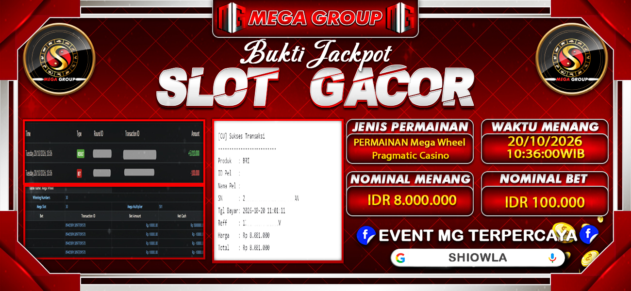 Bukti JP situs Shiowla hari Selasa, 20 Oktober 2026